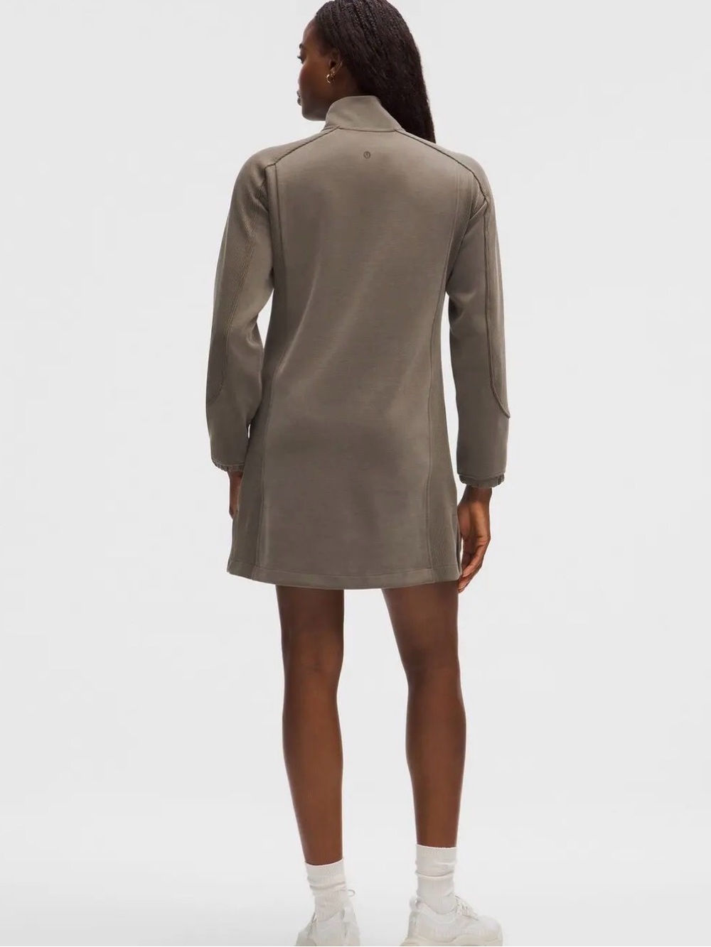Lululemon Softstreme Half-Zip Mini Dress - Olive Brown - S - Picture 2 of 11
